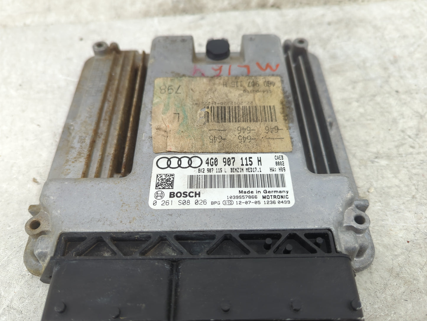 2013-2016 Audi A6 PCM Engine Control Computer ECU ECM PCU OEM P/N:4G0907115H 8K2907115L, 0261S08026 Fits Fits 2013 2014 2015