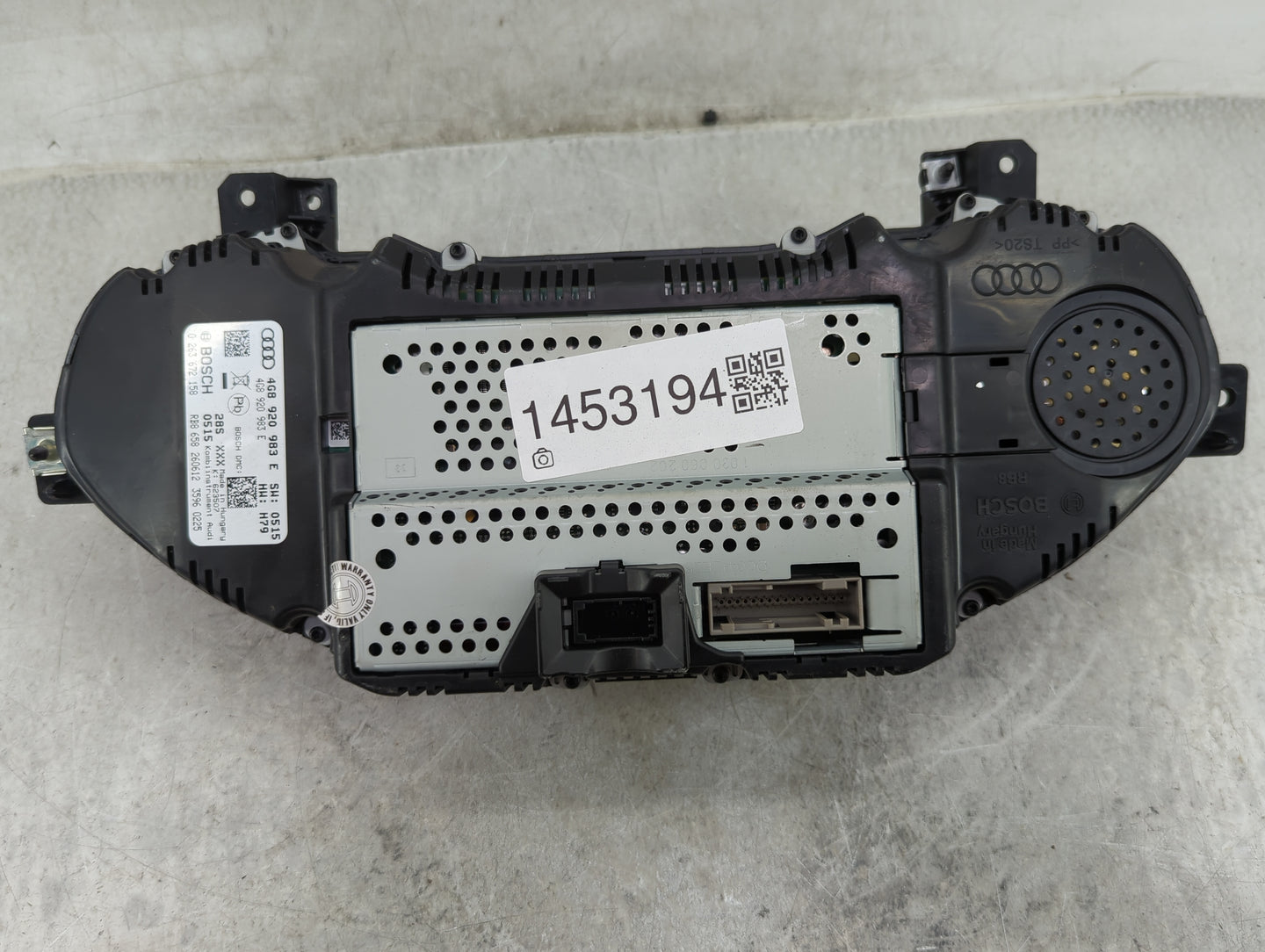 2012-2015 Audi A6 Instrument Cluster Speedometer Gauges P/N:4G8920983E 0263672158 Miles:100K Fits Fits 2012 2013 2014 2015 O