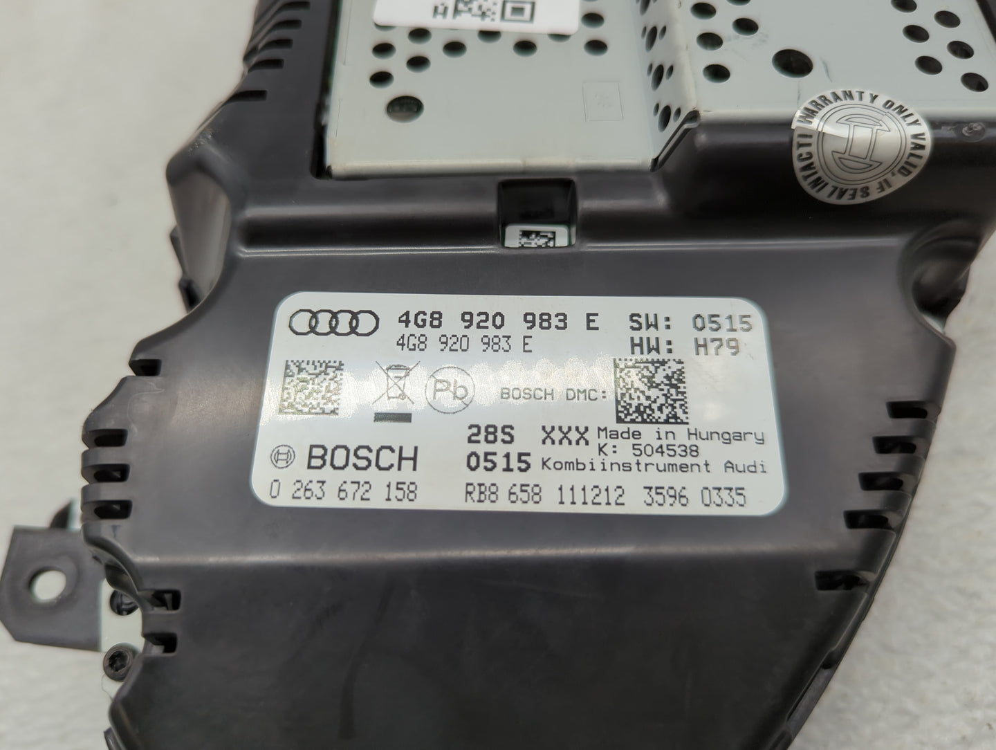 2012-2015 Audi A6 Instrument Cluster Speedometer Gauges P/N:4G8920983E 0263672158 Fits Fits 2012 2013 2014 2015 OEM Used Aut