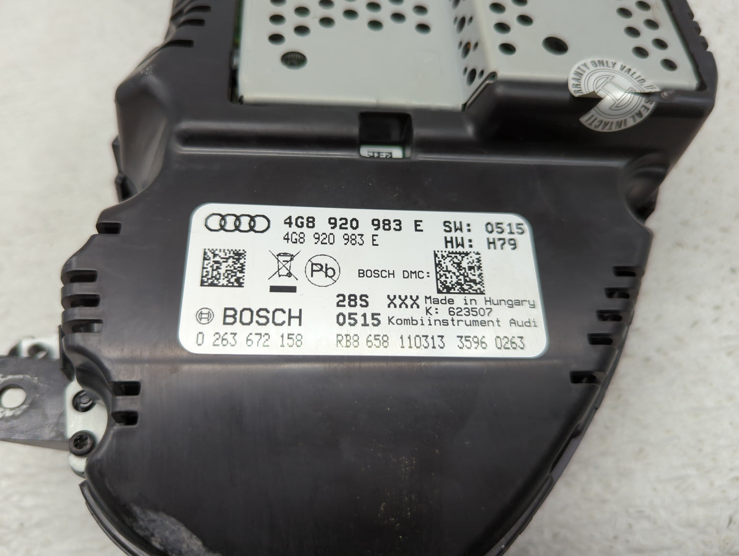 2012-2015 Audi A6 Instrument Cluster Speedometer Gauges P/N:4G8920983E 0263672158 Miles:62K Fits Fits 2012 2013 2014 2015 OE