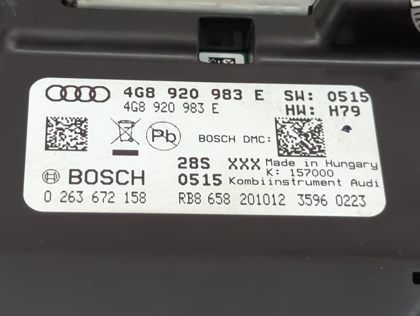 2012-2015 Audi A6 Instrument Cluster Speedometer Gauges P/N:4G8 920 983 E Miles: Fits Fits 2012 2013 2014 2015 OEM Used Auto