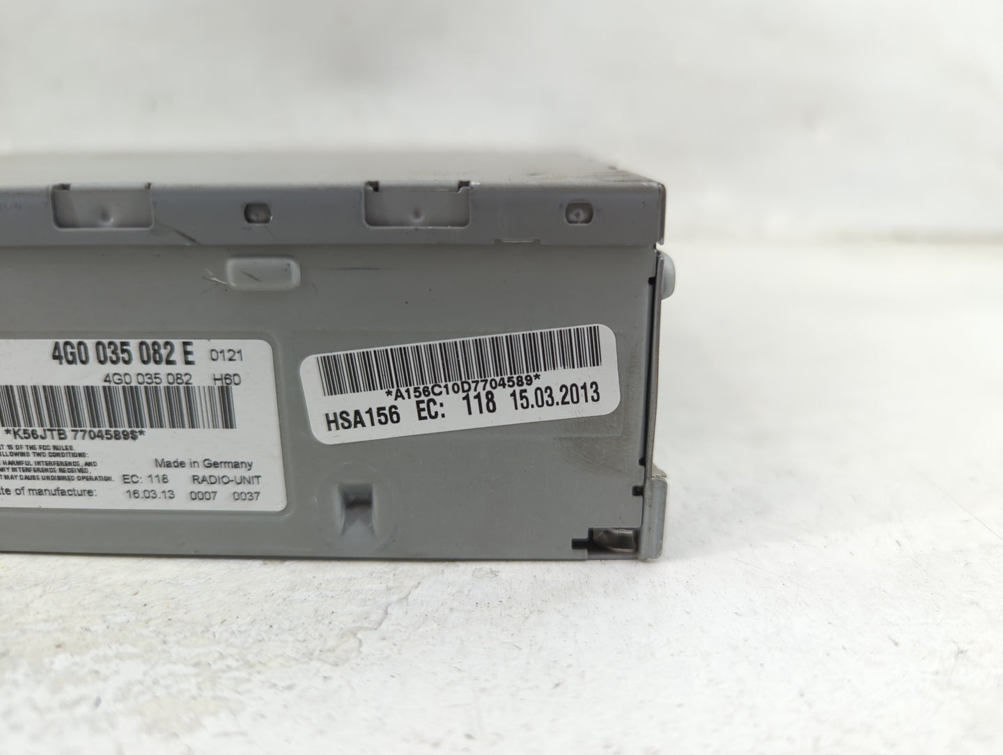 2012-2015 Audi A6 Radio AM FM Cd Player Receiver Replacement P/N:4G0 035 082 E Fits Fits 2010 2011 2012 2013 2014 2015 2016 