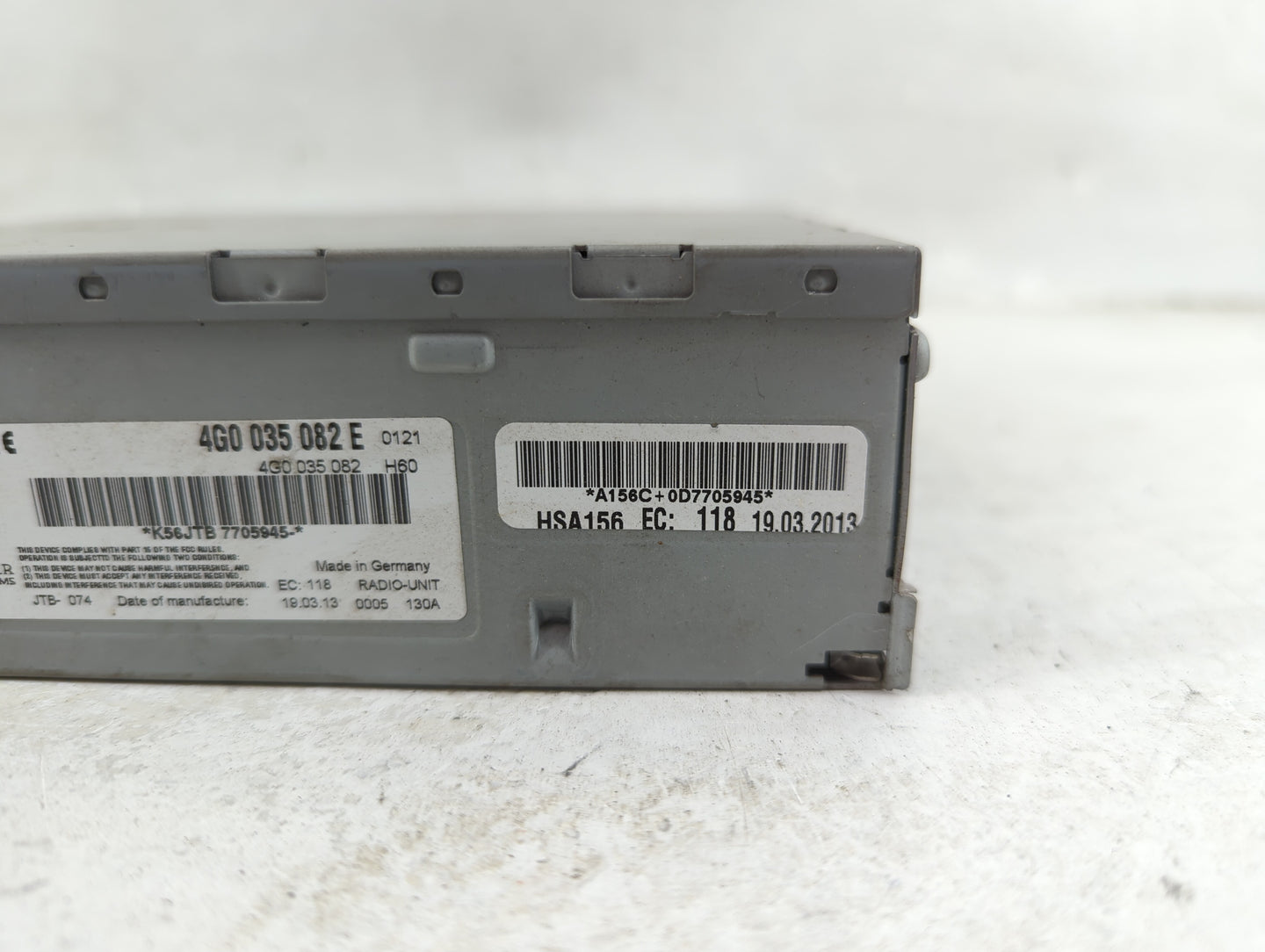 2012-2015 Audi A6 Radio AM FM Cd Player Receiver Replacement P/N:0005 130A HS A156 2400626 Fits OEM Used Auto Parts - Oemuse