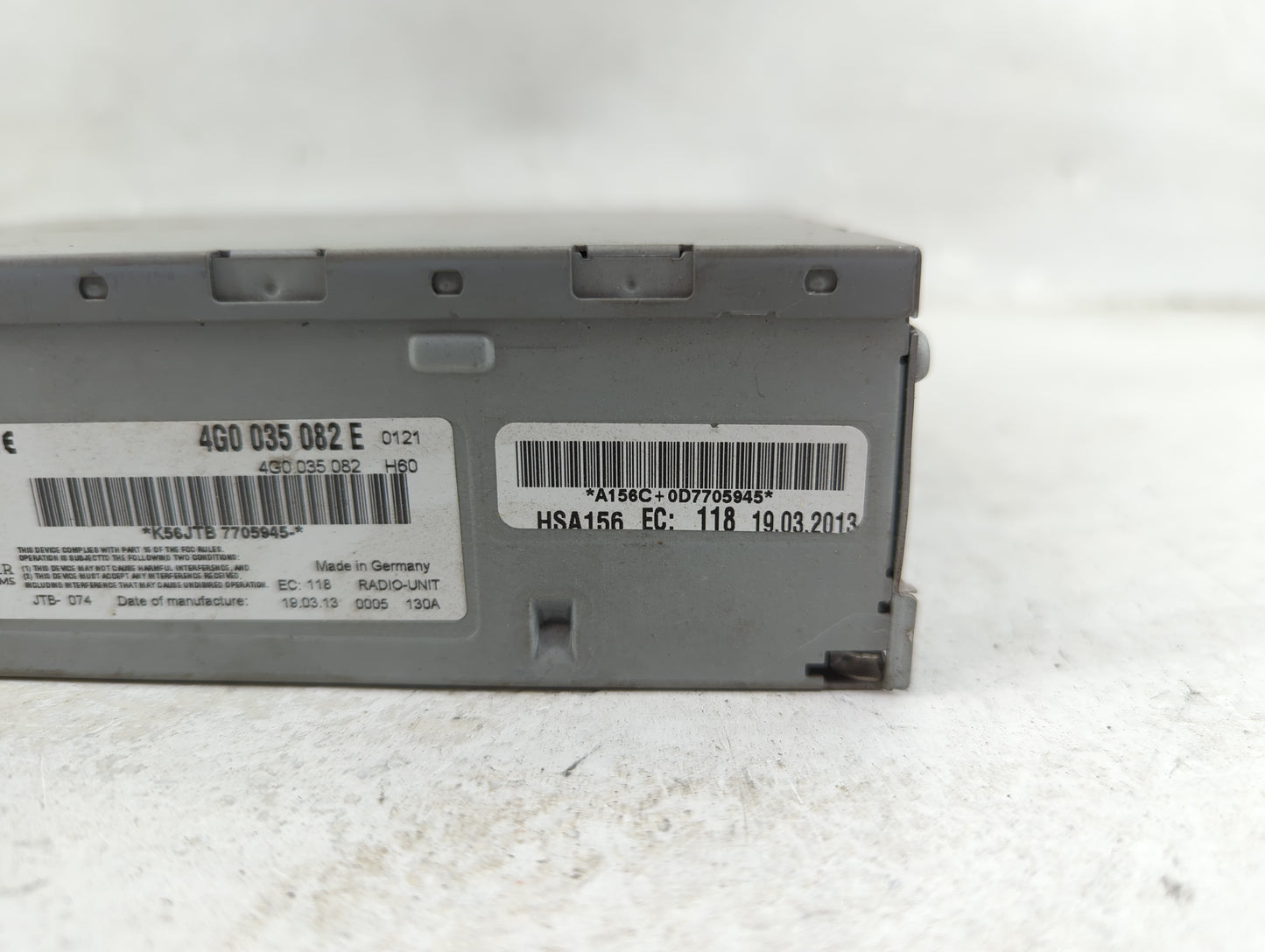 2012-2015 Audi A6 Radio AM FM Cd Player Receiver Replacement P/N:0005 130A HS A156 2400626 Fits OEM Used Auto Parts - Oemuse