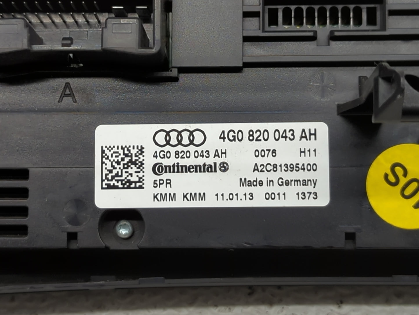 2012-2015 Audi A6 Climate Control Module Temperature AC/Heater Replacement P/N:4G0 820 043 AH Fits Fits 2012 2013 2014 2015 