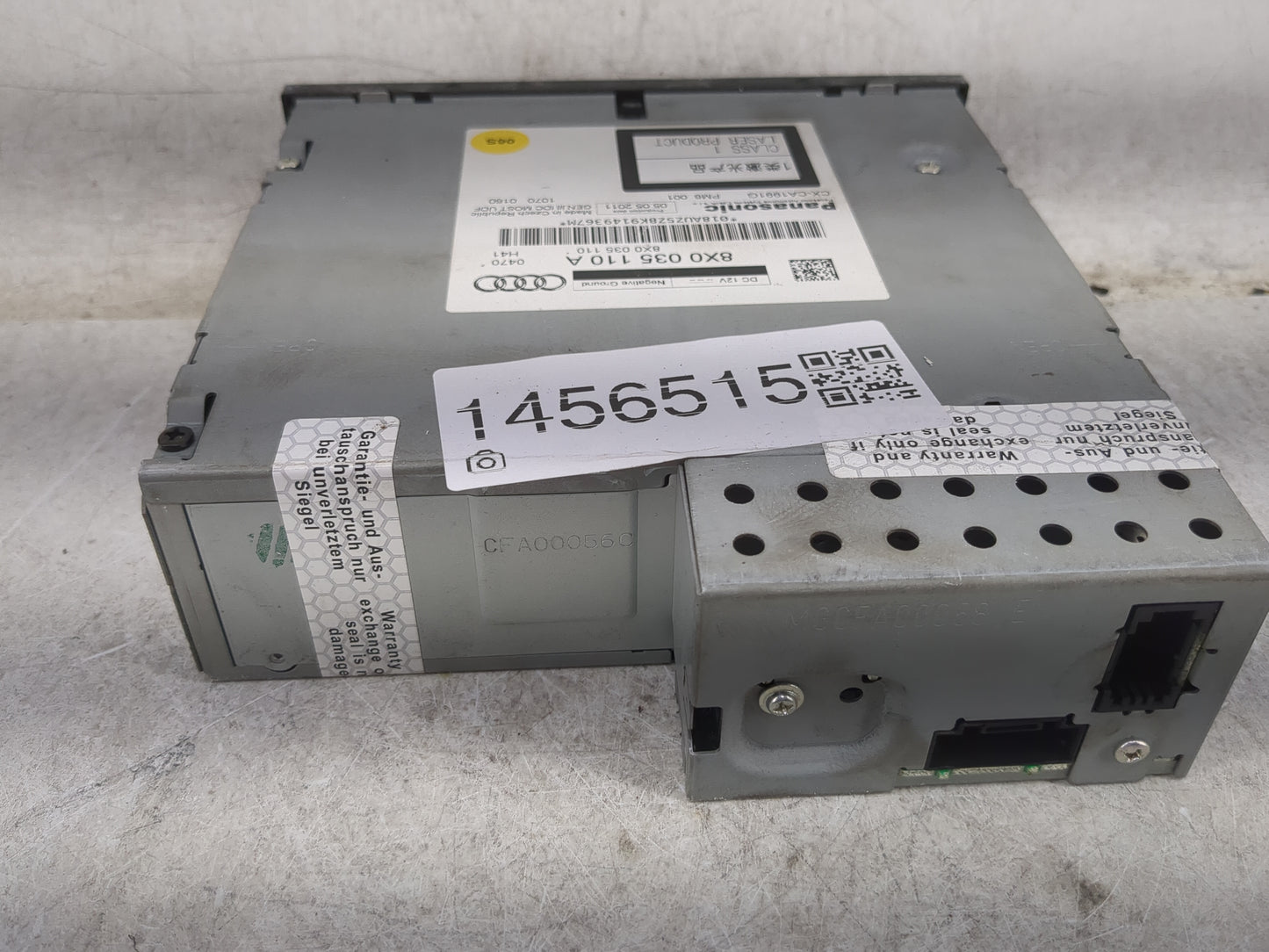2012-2013 Audi A6 Radio Cd Changer 8x0035110a|8x0035110|cx-ca1991g - Oemusedautoparts1.com
