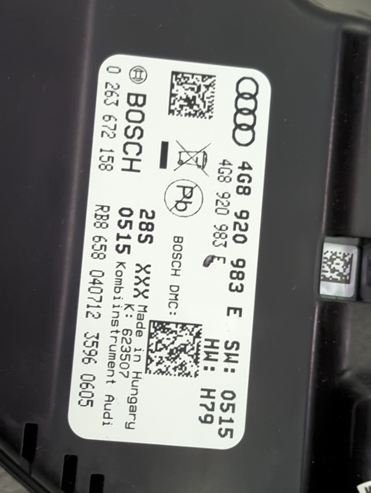 2012-2015 Audi A6 Instrument Cluster Speedometer Gauges P/N:4G8 920 983 E Miles: Fits Fits 2012 2013 2014 2015 OEM Used Auto