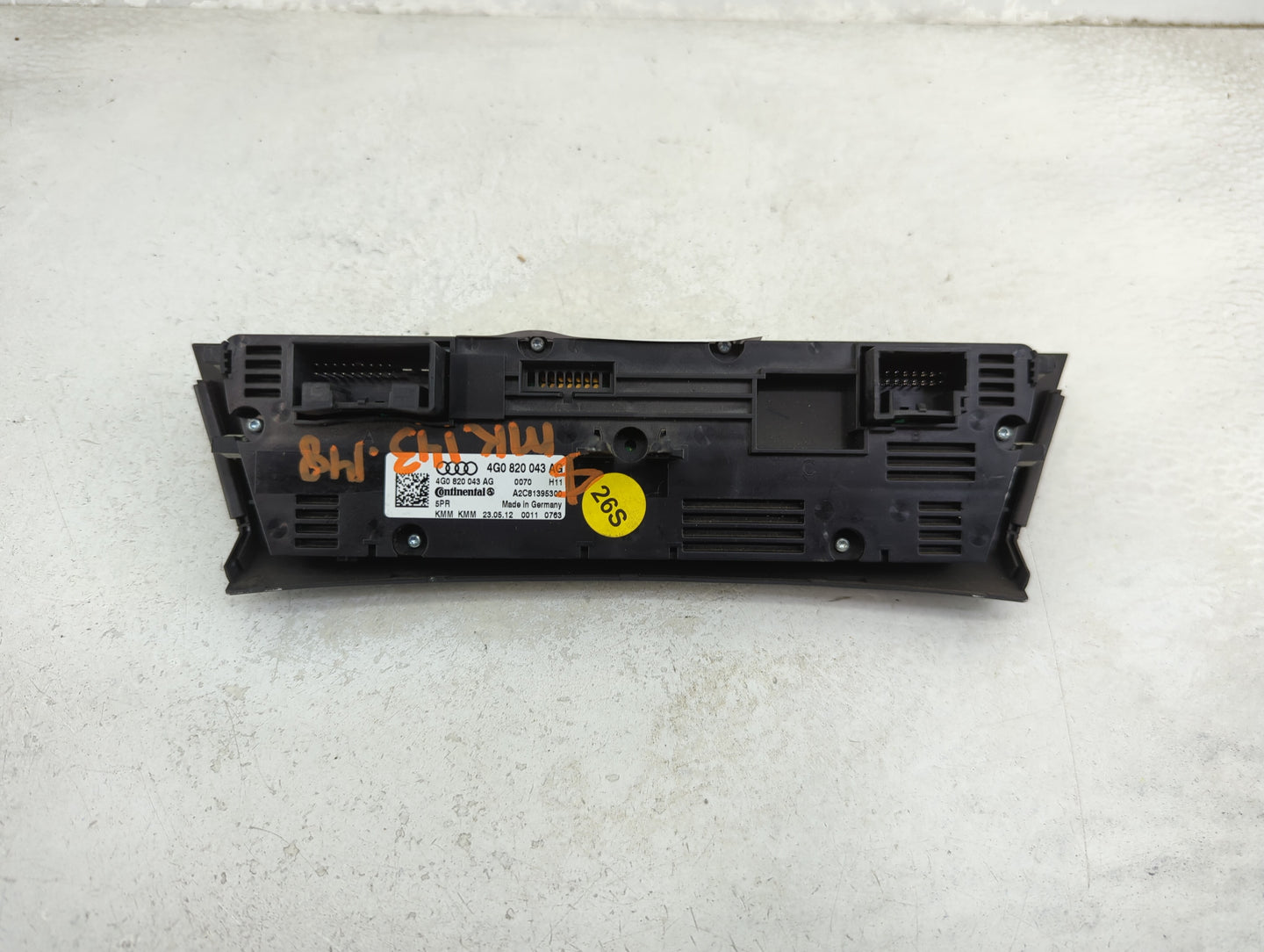 2012-2015 Audi A6 Climate Control Module Temperature AC/Heater Replacement P/N:4G0 820 043 AG Fits Fits 2012 2013 2014 2015 