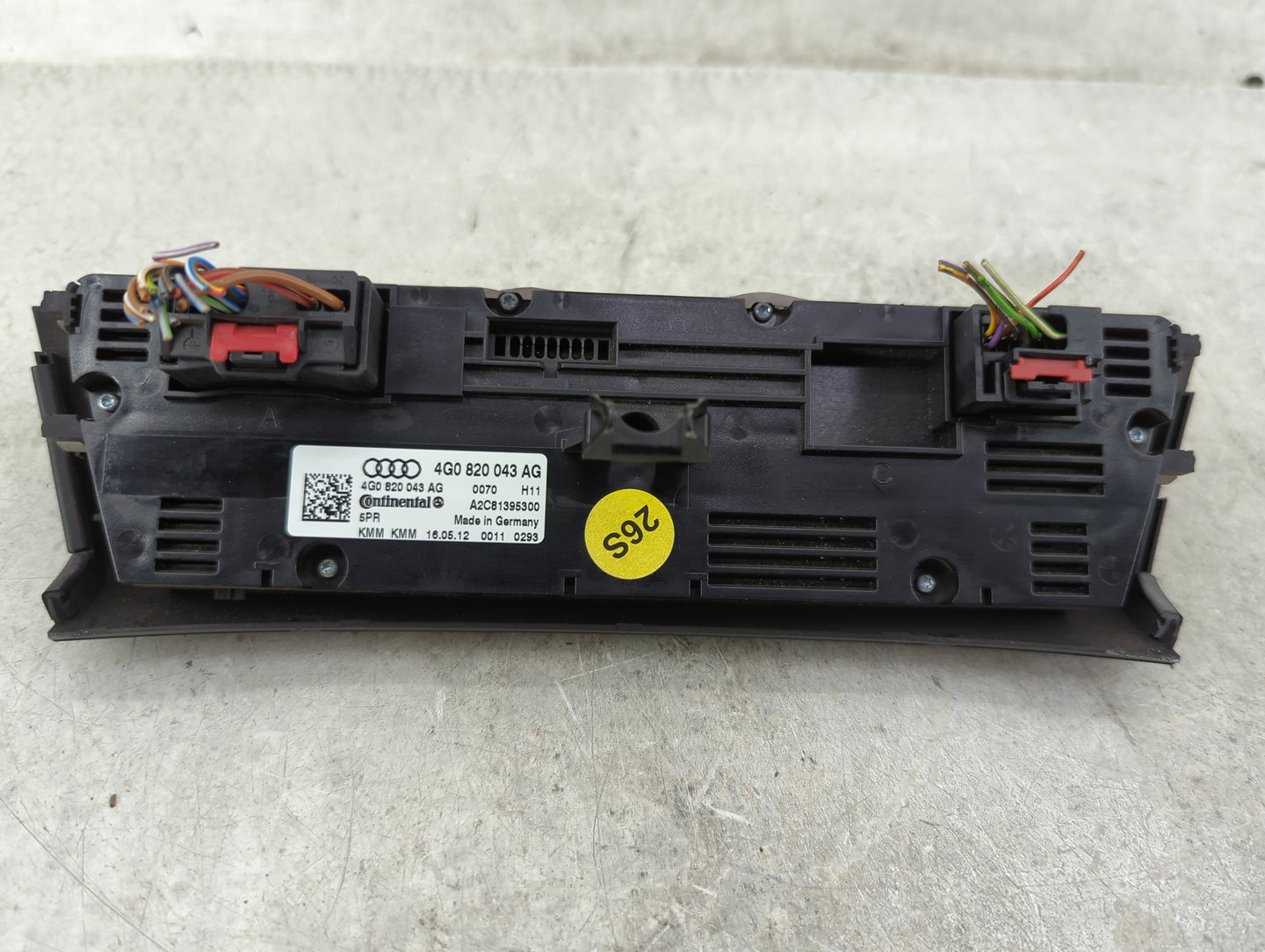 2012-2013 Audi A6 Climate Control Module Temperature AC/Heater Replacement P/N:4G0 820 043 AG Fits Fits 2012 2013 OEM Used A