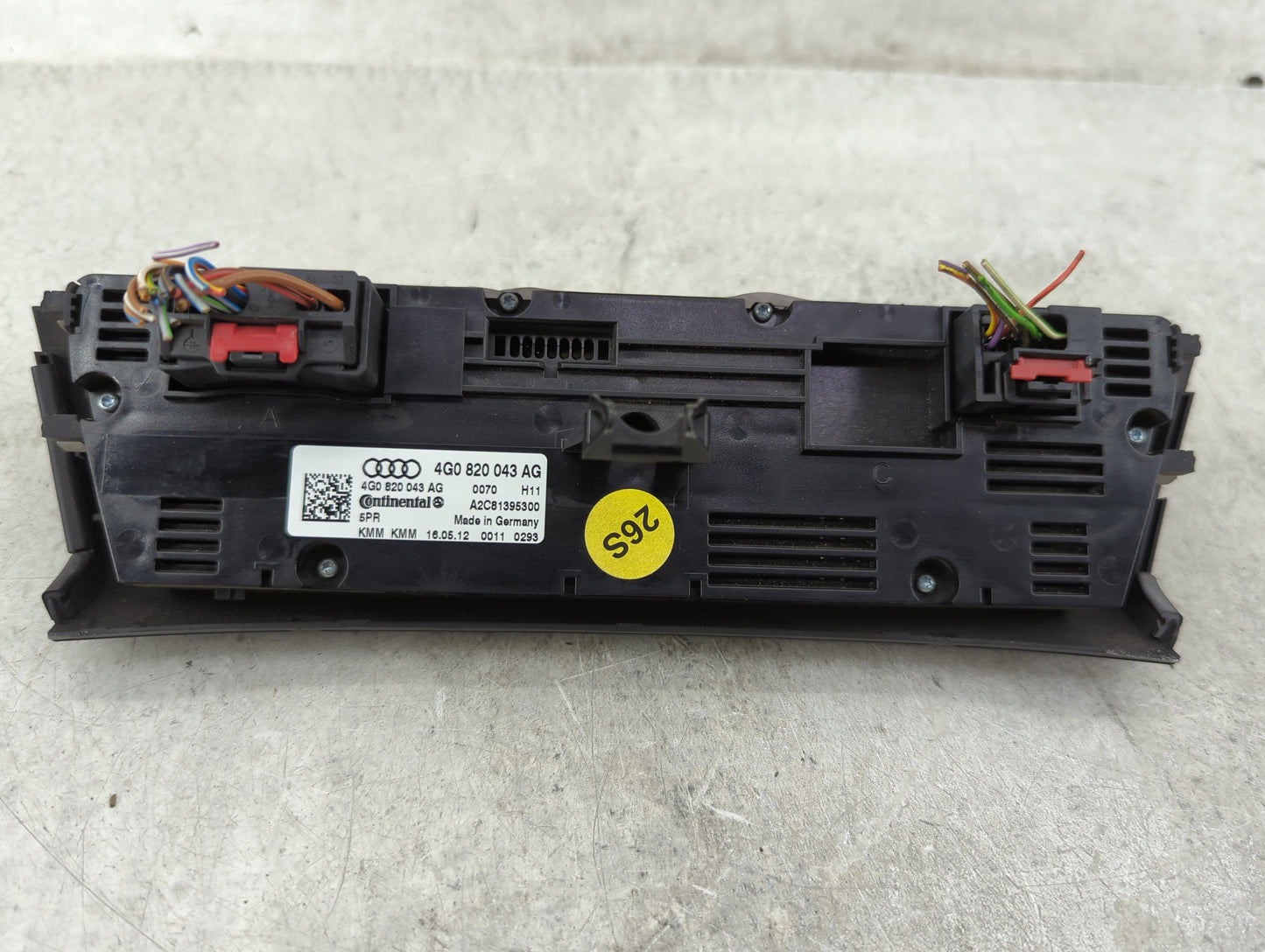 2012-2013 Audi A6 Climate Control Module Temperature AC/Heater Replacement P/N:4G0 820 043 AG Fits Fits 2012 2013 OEM Used A
