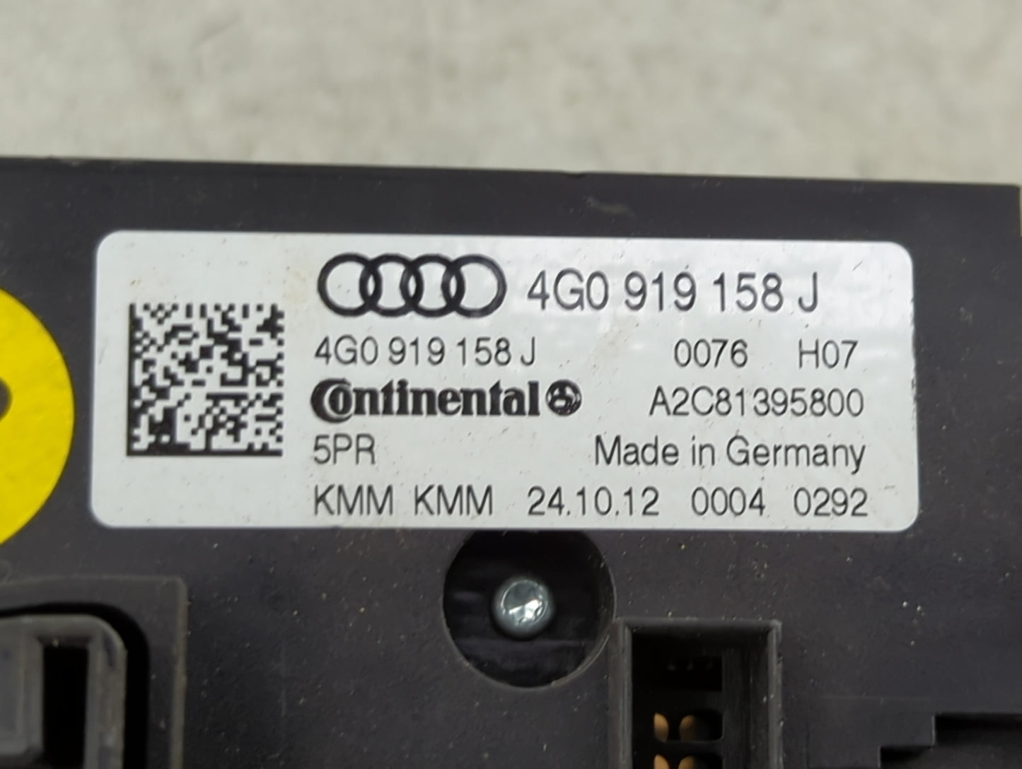 2012-2015 Audi A6 Climate Control Module Temperature AC/Heater Replacement P/N:4G0 919 158 J Fits Fits 2012 2013 2014 2015 O