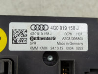 2012-2015 Audi A6 Climate Control Module Temperature AC/Heater Replacement P/N:4G0 919 158 J Fits Fits 2012 2013 2014 2015 O