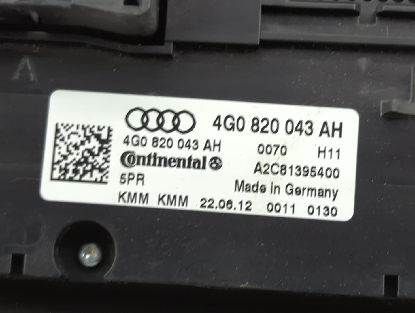 2012-2015 Audi A6 Climate Control Module Temperature AC/Heater Replacement P/N:4G0 820 043 AH Fits Fits 2012 2013 2014 2015 