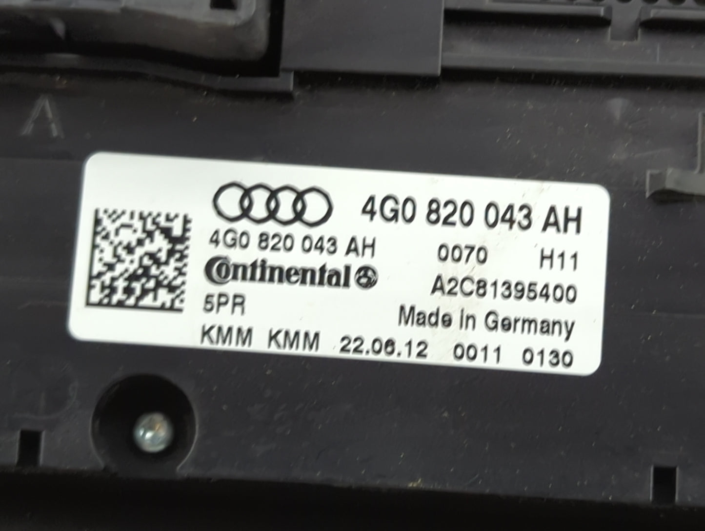 2012-2015 Audi A6 Climate Control Module Temperature AC/Heater Replacement P/N:4G0 820 043 AH Fits Fits 2012 2013 2014 2015 