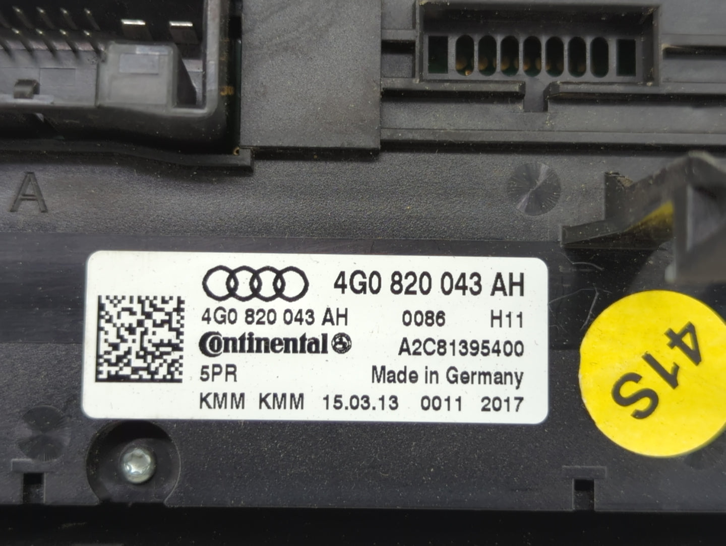 2012-2015 Audi A6 Climate Control Module Temperature AC/Heater Replacement P/N:4G0 820 043 AH Fits Fits 2012 2013 2014 2015 