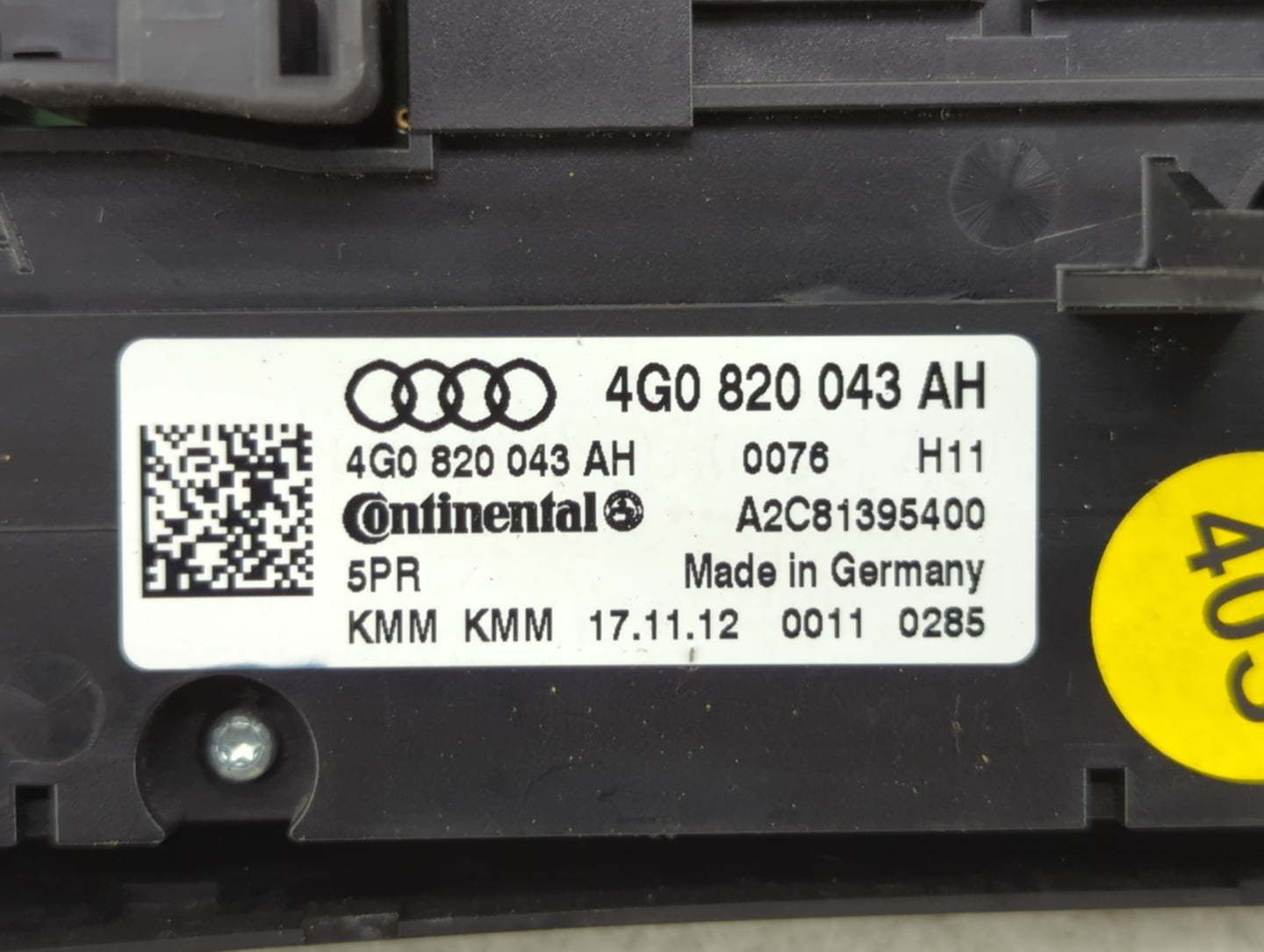 2012-2015 Audi A6 Climate Control Module Temperature AC/Heater Replacement P/N:4G0 820 043 AH Fits Fits 2012 2013 2014 2015 