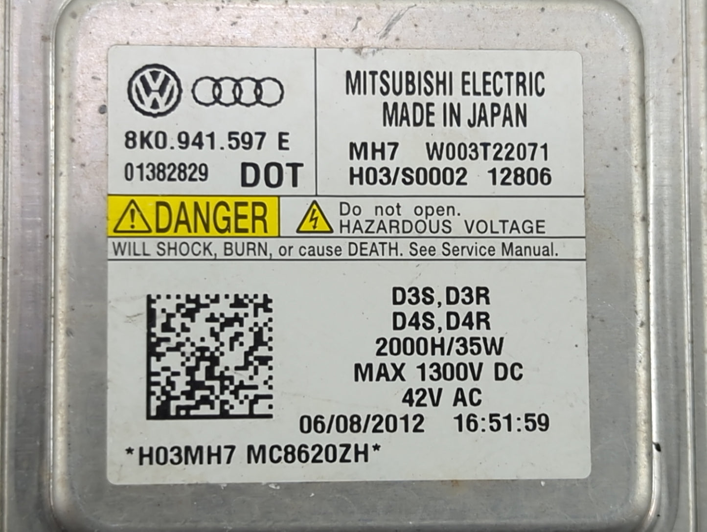 2013 Audi A6 Headlight Ballast Head Light 1463103 - Oemusedautoparts1.com