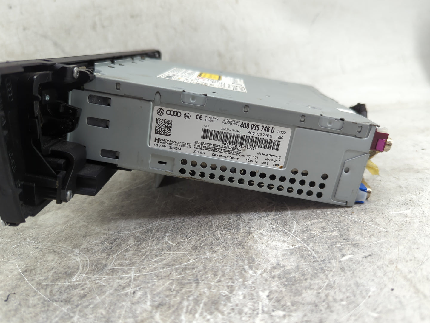 2012-2015 Audi A6 Radio AM FM Cd Player Receiver Replacement P/N:4G0035746D 4G0035746B Fits Fits 2012 2013 2014 2015 2016 20