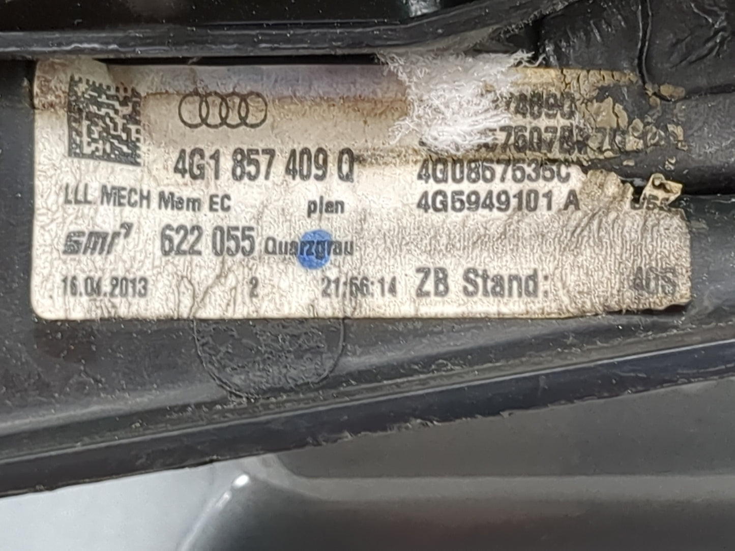 2012-2013 Audi A6 Driver Side View Mirror - Left Door Mirror OEM Used - Oemusedautoparts1.com