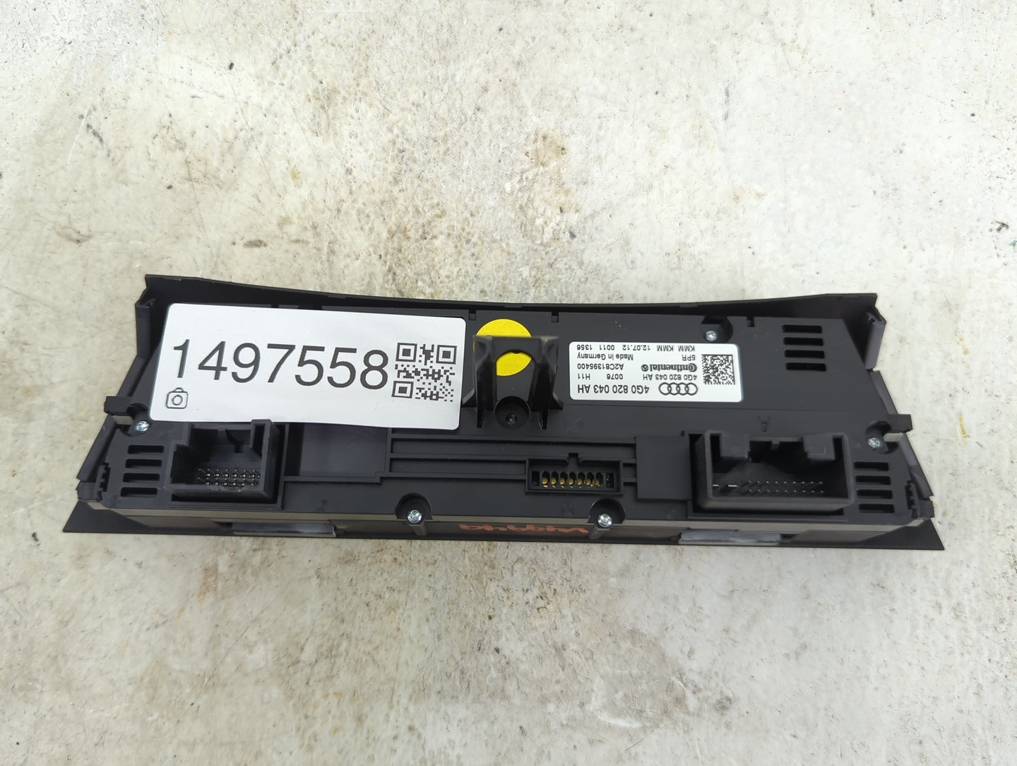2014-2017 Audi A6 Climate Control Module Temperature AC/Heater Replacement P/N:4G0820043AH A2C81395400 Fits OEM Used Auto Pa
