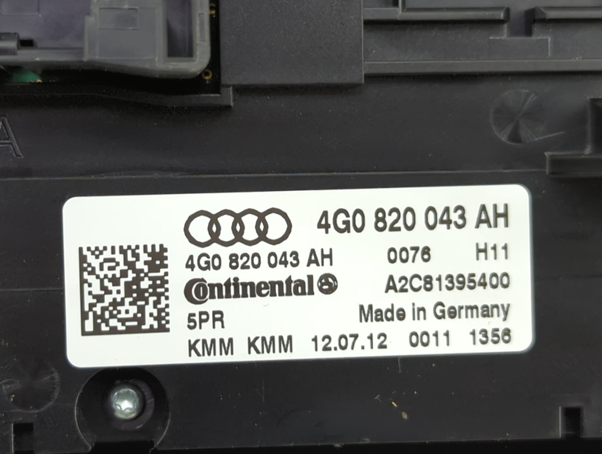 2014-2017 Audi A6 Climate Control Module Temperature AC/Heater Replacement P/N:4G0820043AH A2C81395400 Fits OEM Used Auto Pa