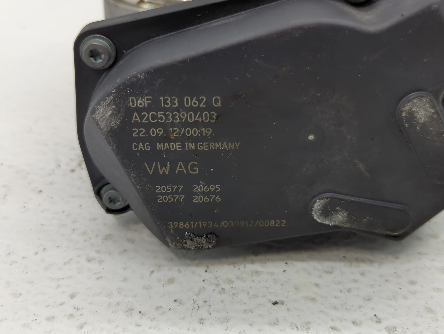 2012-2018 Audi A6 Throttle Body P/N:06F 133 062 T 06F 133 062 Q Fits OEM Used Auto Parts - Oemusedautoparts1.com