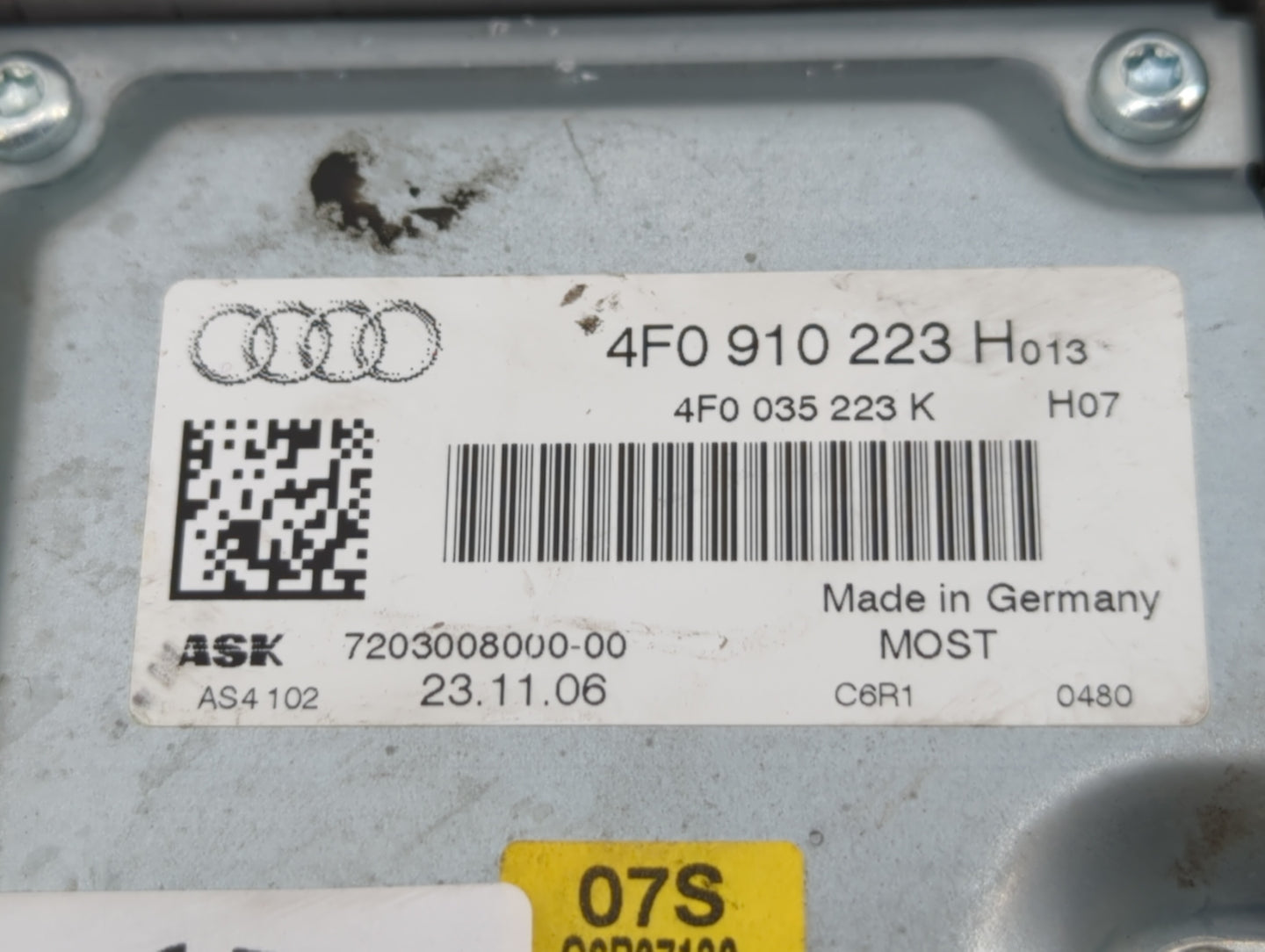 2007-2013 Audi A6 Am Fm Cd Player Radio Receiver - Oemusedautoparts1.com