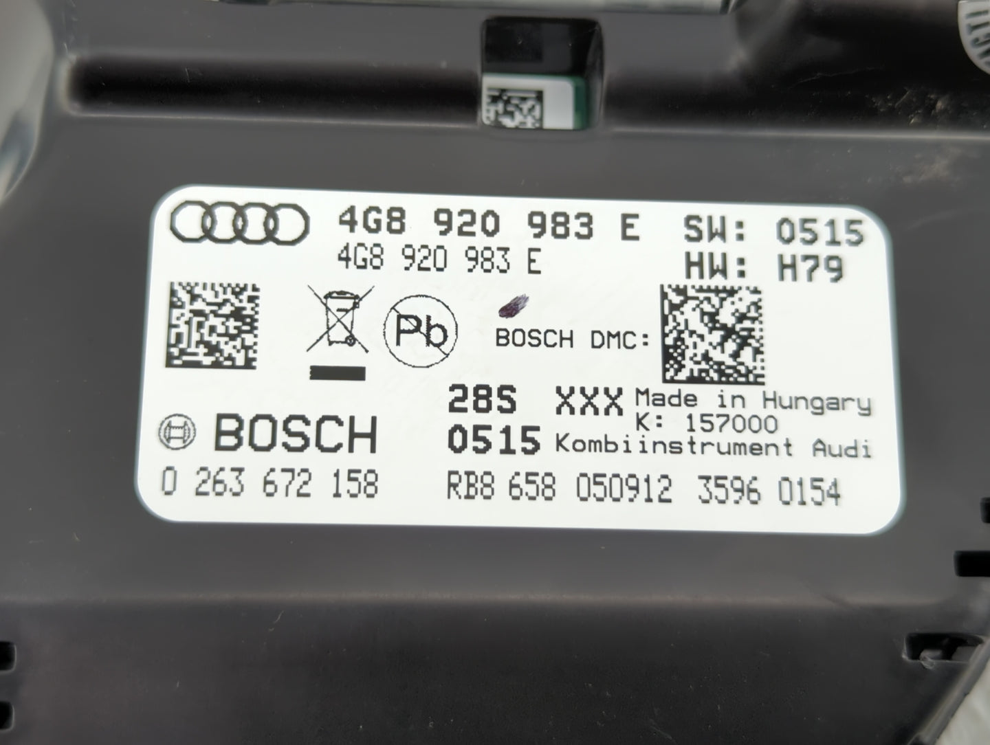 2012-2015 Audi A6 Instrument Cluster Speedometer Gauges P/N:4GB 920 983 E Miles: Fits Fits 2012 2013 2014 2015 OEM Used Auto