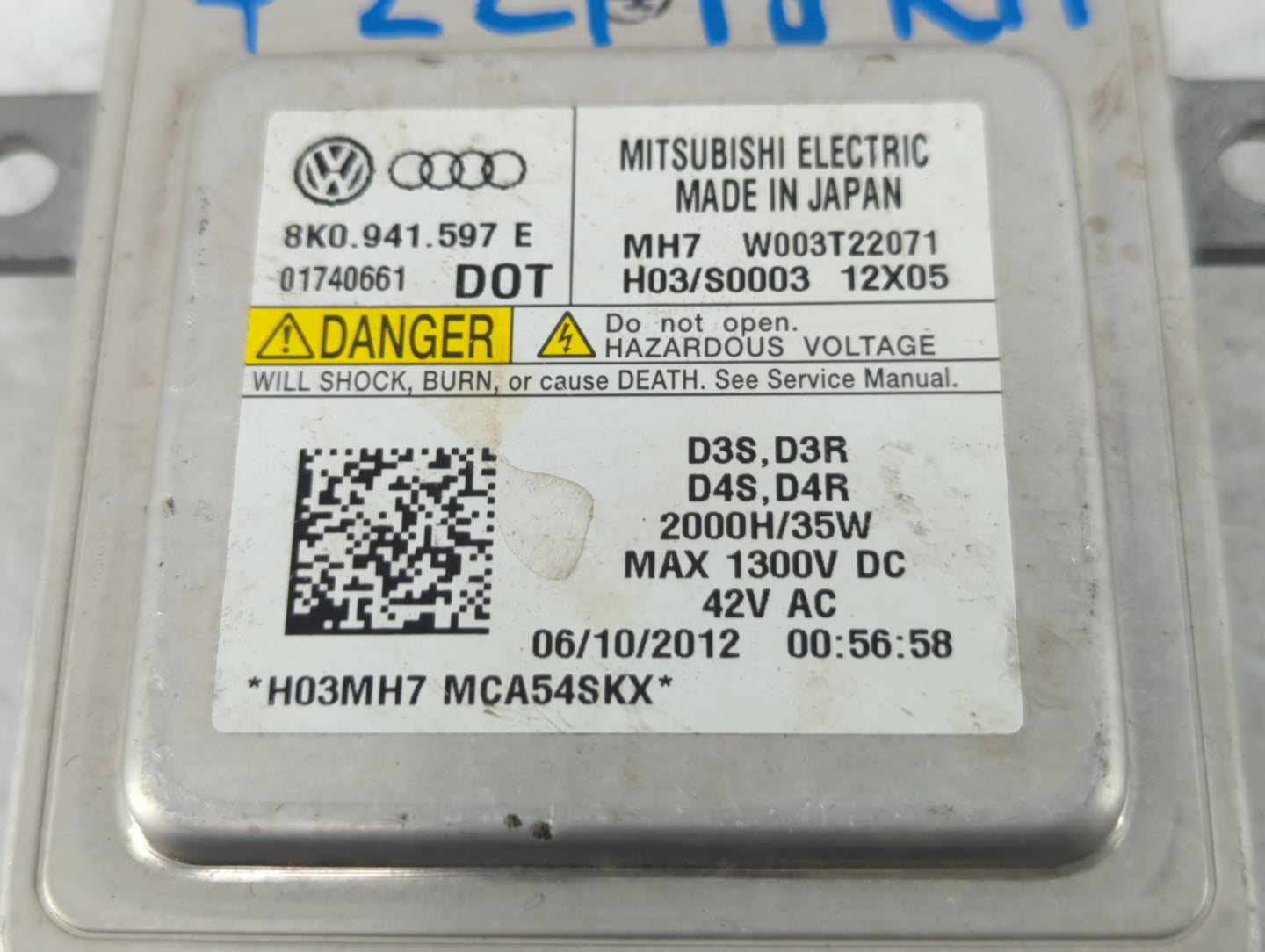 2013-2013 Audi A6 Headlight Ballast Head Light - Oemusedautoparts1.com