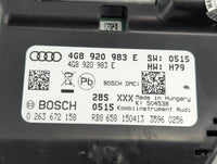 2012-2015 Audi A6 Instrument Cluster Speedometer Gauges P/N:4GB 920 983 E Fits Fits 2012 2013 2014 2015 OEM Used Auto Parts 