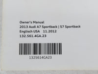 2013 Audi A7 Owners Manual Book Guide P/N:1325614GA23 OEM Used Auto Parts - Oemusedautoparts1.com