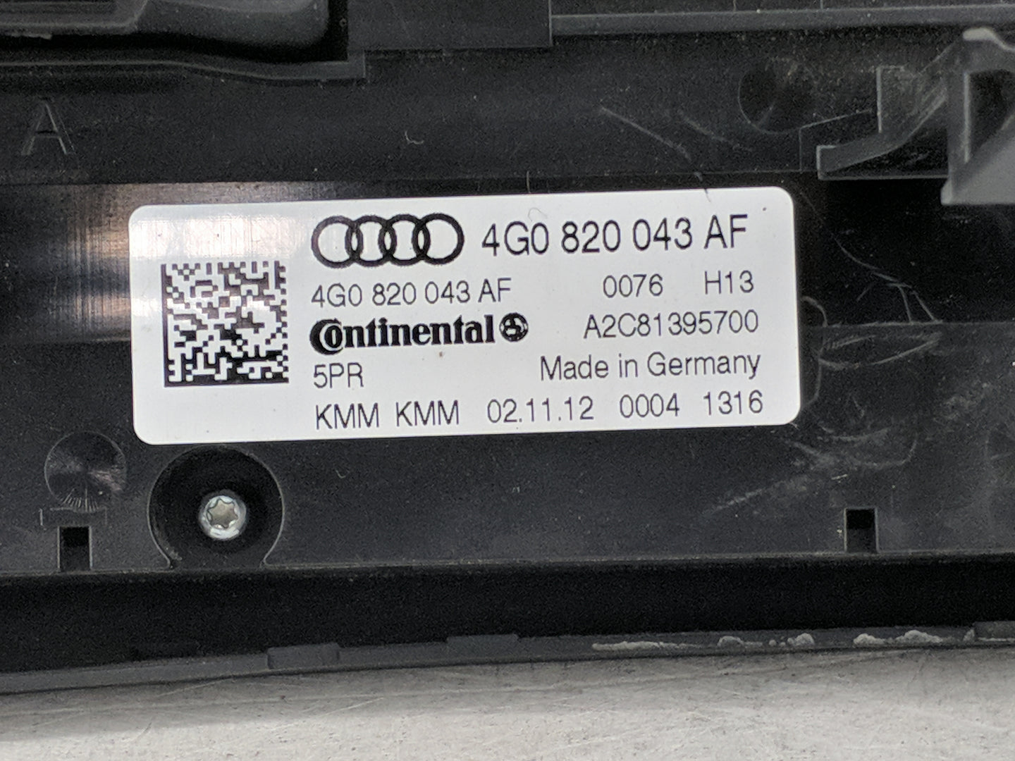 2012-2013 Audi A7 Climate Control Module Temperature AC/Heater Replacement P/N:4G0820043AF A2C81395700 Fits Fits 2012 2013 O