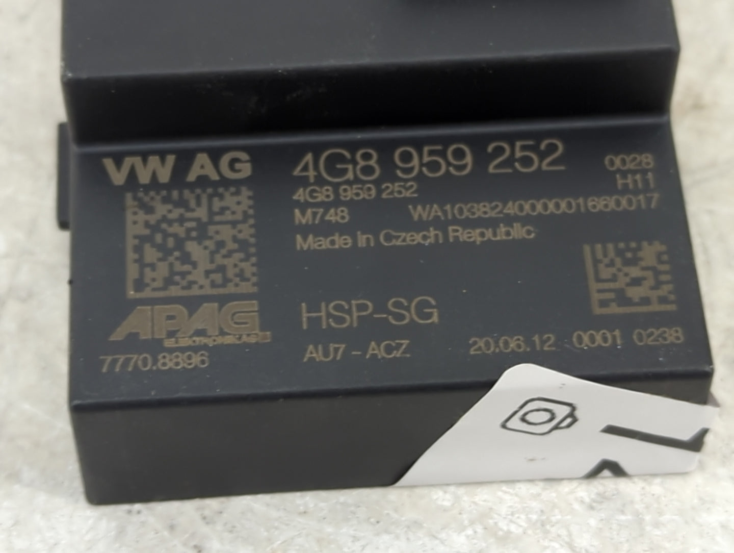 2013 Audi A7 Body Control Module Bcm 4g8959252 - Oemusedautoparts1.com