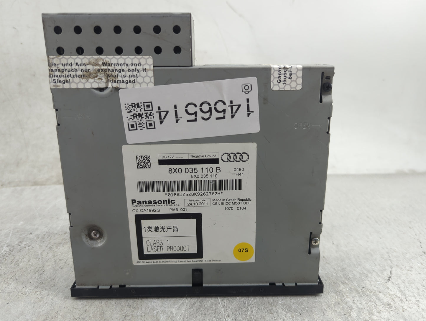 Audi A7 Radio Cd Changer 8x0035110b|8x0035110|cx-ca1992g - Oemusedautoparts1.com