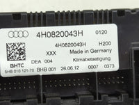 2011-2014 Audi A8 Climate Control Module Temperature AC/Heater Replacement P/N:4H0820043H 5HB010121-70 Fits OEM Used Auto Pa