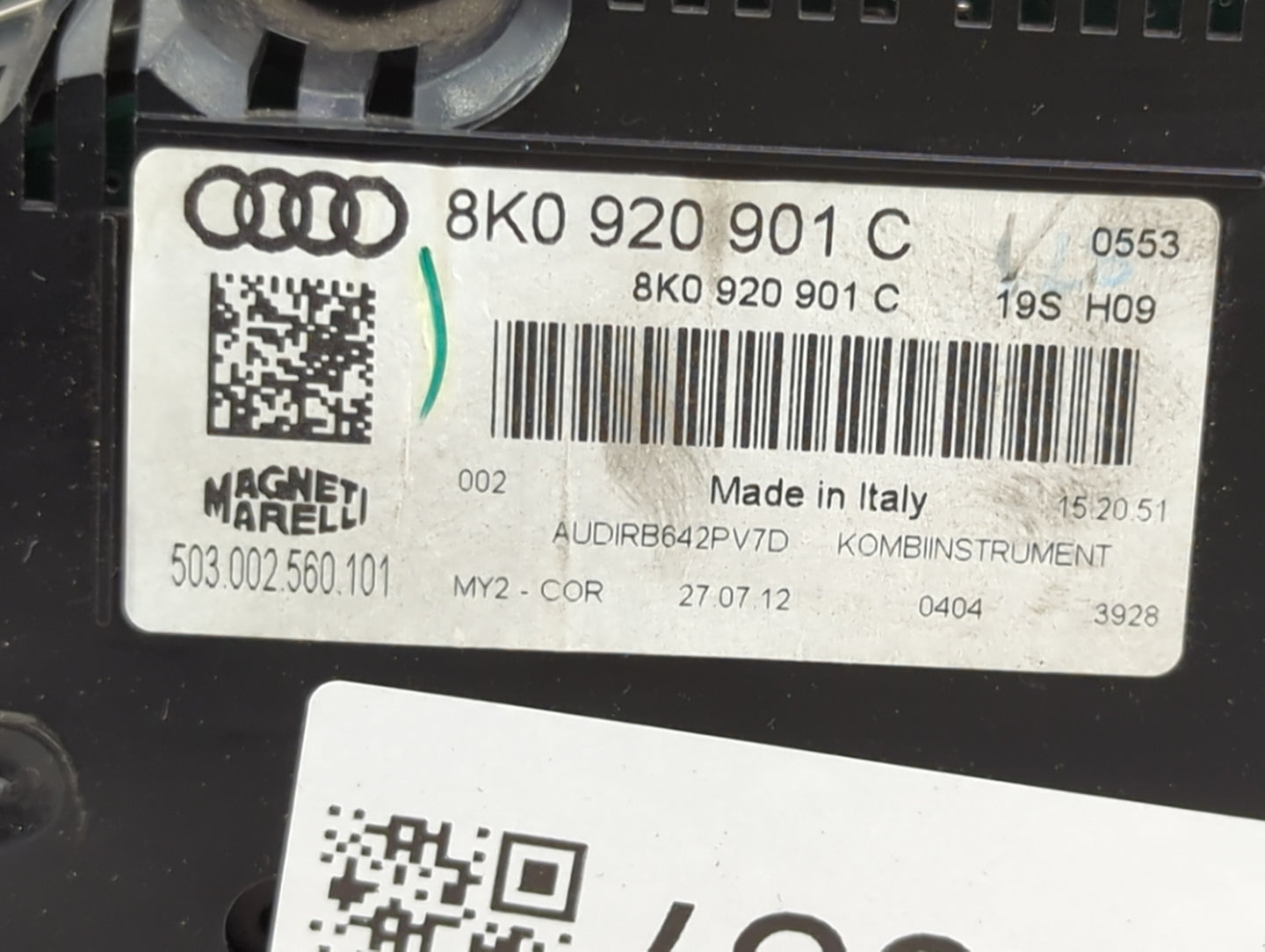 2013 Audi Allroad Quattro Instrument Cluster Speedometer Gauges P/N:8K0 920 901 C Miles: Fits Fits 2014 2015 2016 OEM Used A