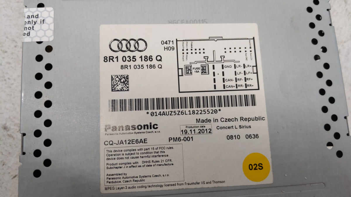 2013 Audi Allroad Quattro Am Fm Cd Player Radio Receiver - Oemusedautoparts1.com