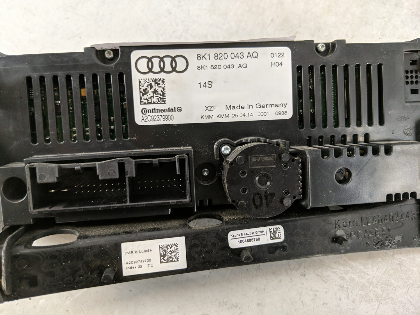 2013-2017 Audi Q5 Climate Control Module Temperature AC/Heater Replacement P/N:8K1 820 043 AQ Fits Fits 2013 2014 2015 2016 