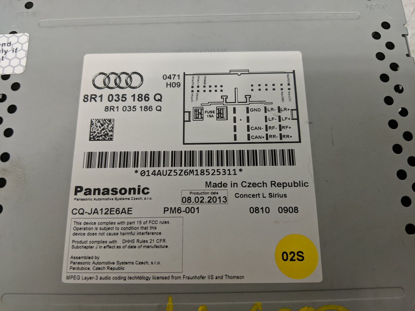 2011-2017 Audi Q5 Radio AM FM Cd Player Receiver Replacement P/N:8R1 035 186 Q Fits Fits 2011 2012 2013 2014 2015 2016 2017 