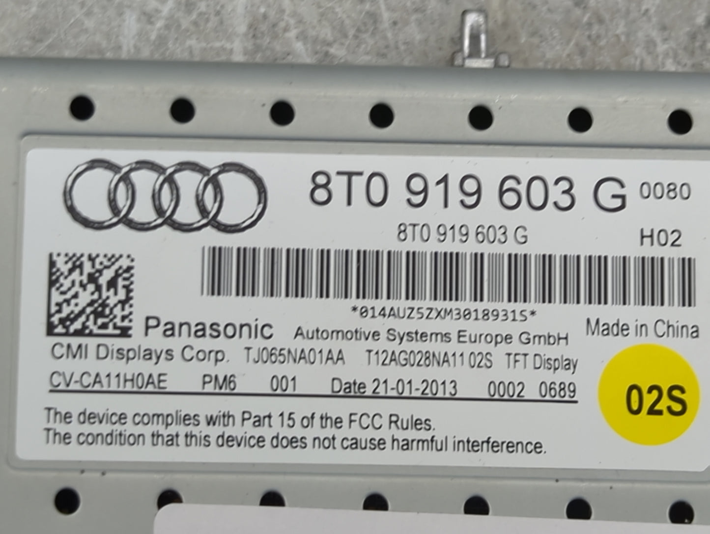 2009-2017 Audi Q5 Information Display Screen 1451153 - Oemusedautoparts1.com