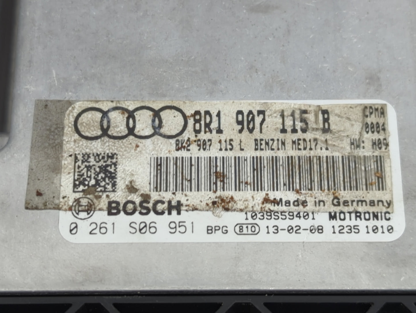 2013-2015 Audi Q5 PCM Engine Control Computer ECU ECM PCU OEM P/N:0 261 S06 951 8R1 907 115 B Fits Fits 2013 2014 2015 OEM U