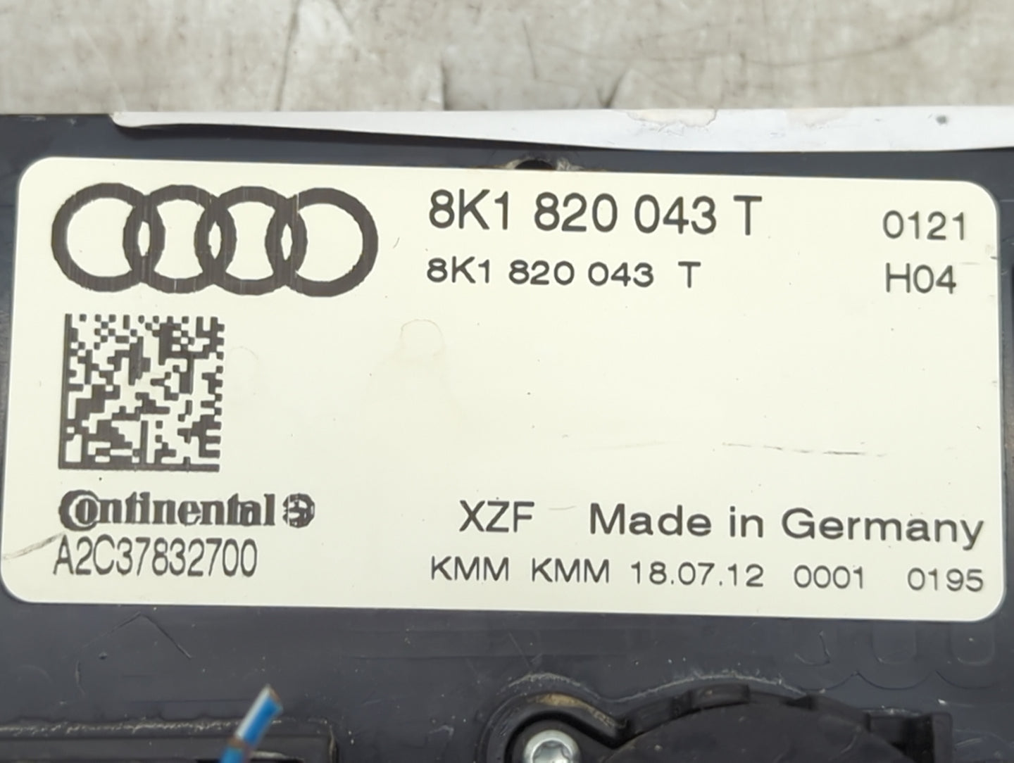 2013-2017 Audi Q5 Climate Control Module Temperature AC/Heater Replacement P/N:8K1820043T A2C37832700 Fits OEM Used Auto Par