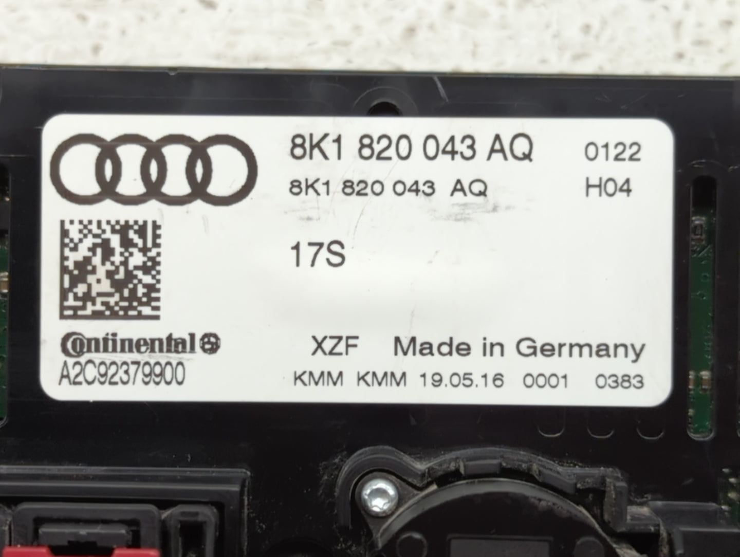 2013-2017 Audi Q5 Climate Control Module Temperature AC/Heater Replacement P/N:8K1 820 043 AQ 8K1 820 043 T Fits OEM Used Au