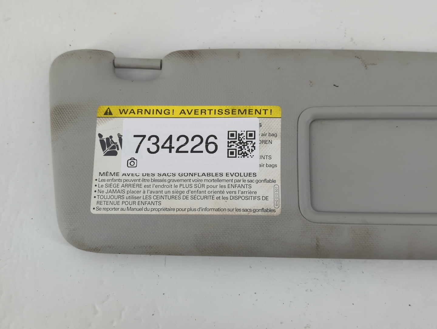 2013-2014 Audi Q5 Sun Visor Shade Replacement Passenger Right Mirror Fits Fits 2013 2014 2015 2016 OEM Used Auto Parts - Oem