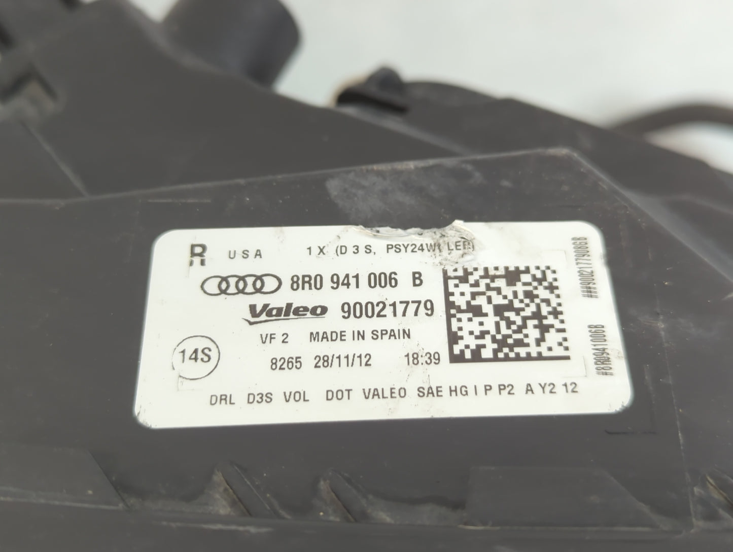 2013-2017 Audi Q5 Passenger Right Oem Head Light Headlight Lamp - Oemusedautoparts1.com