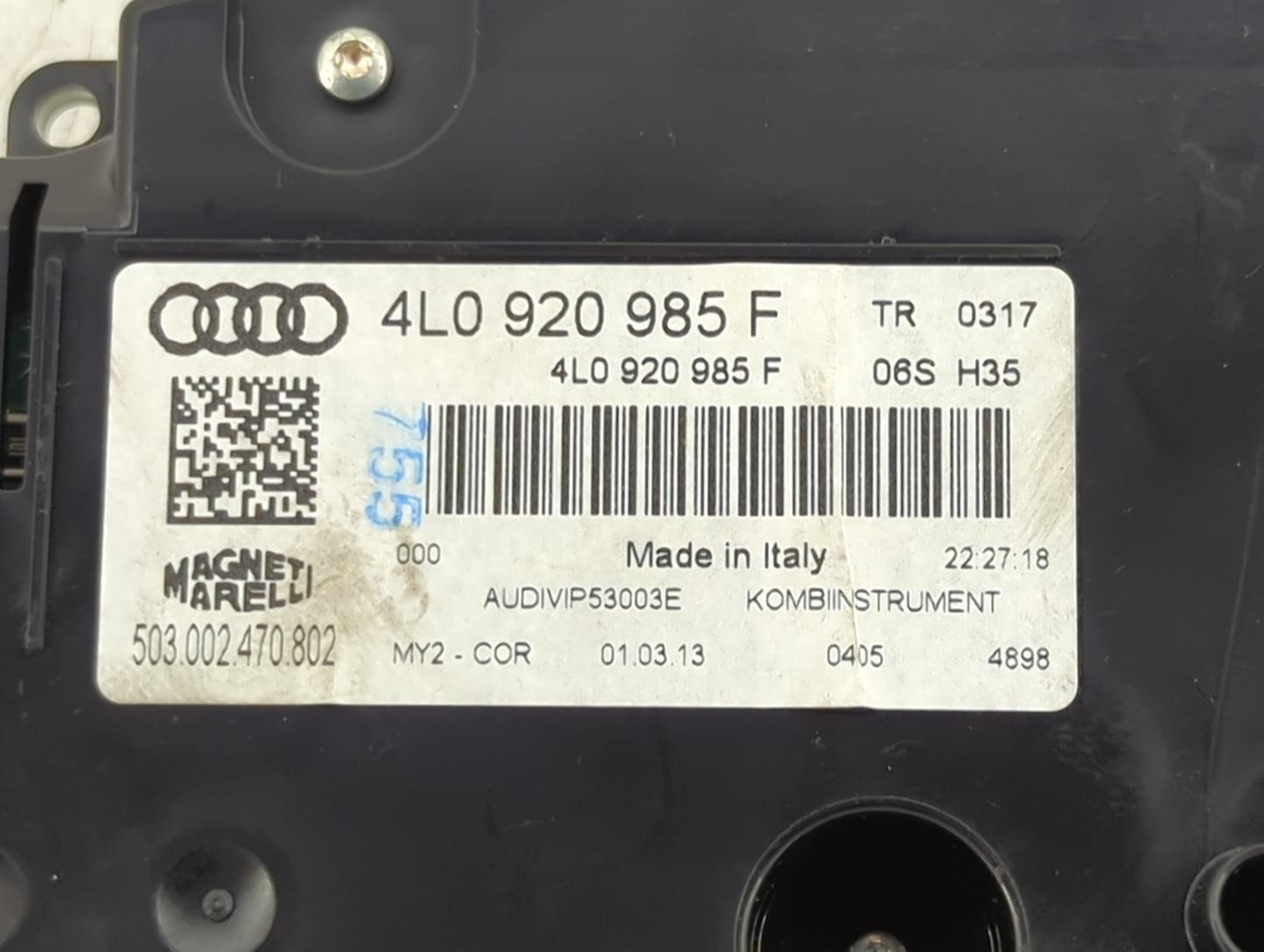 2013-2015 Audi Q7 Instrument Cluster Speedometer Gauges P/N:4L0920985F 503.002.470.802 Fits Fits 2013 2014 2015 OEM Used Aut
