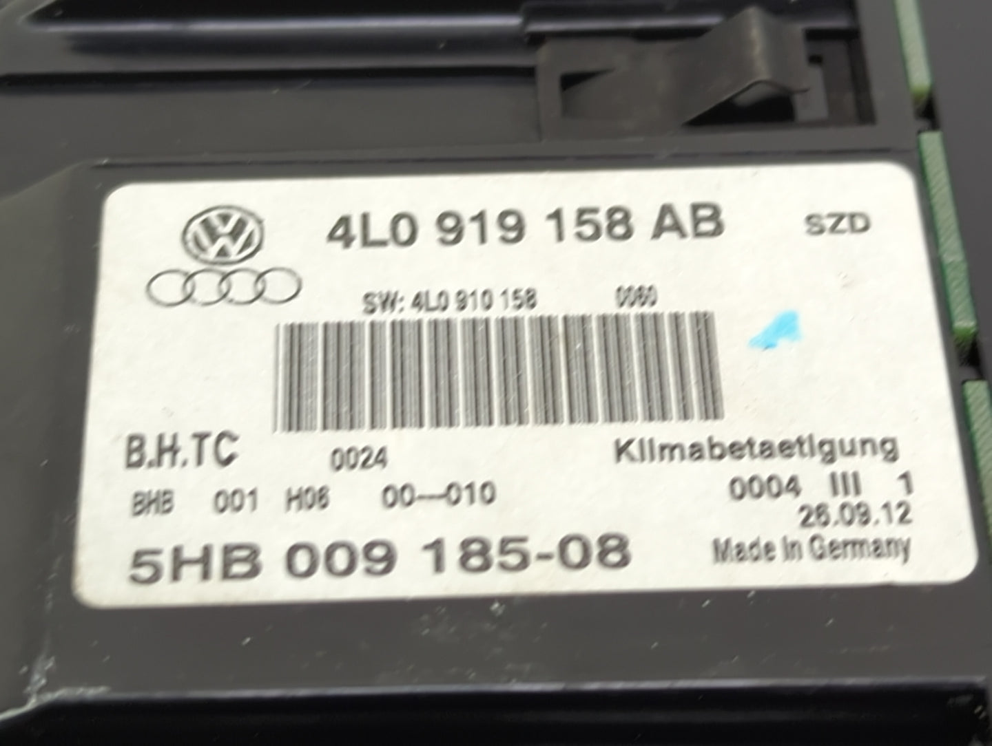 2013-2015 Audi Q7 Climate Control Module Temperature AC/Heater Replacement P/N:4L0 919 158 AB 5HB 009 185-08 Fits OEM Used A