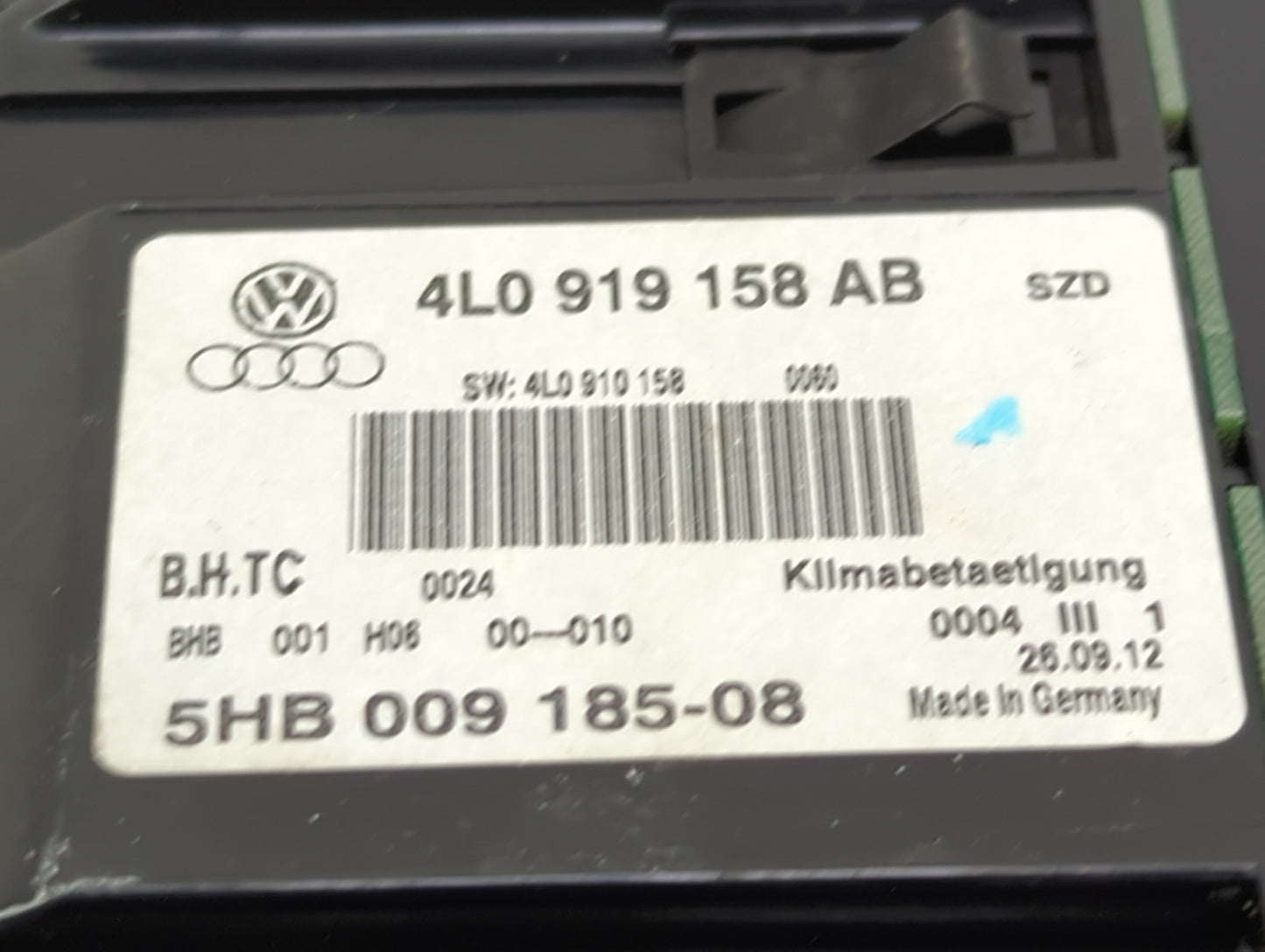 2013-2015 Audi Q7 Climate Control Module Temperature AC/Heater Replacement P/N:4L0 919 158 AB 5HB 009 185-08 Fits OEM Used A