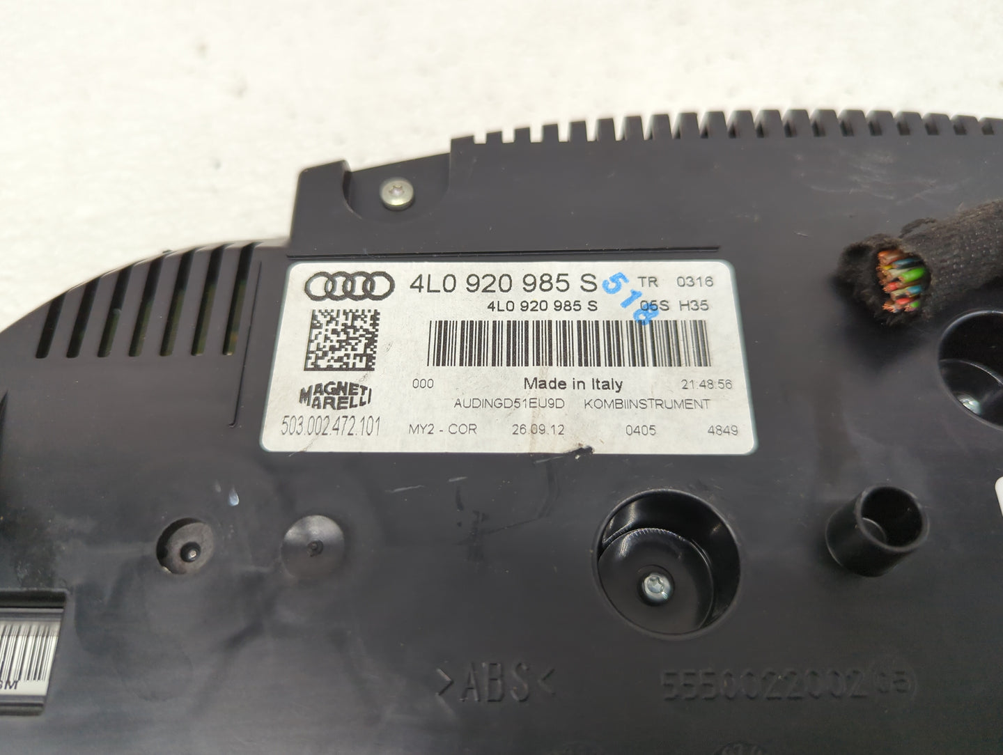 2013-2015 Audi Q7 Instrument Cluster Speedometer Gauges P/N:4L0920985S 503.002.472.101, AUDINGD51EU9D Fits Fits 2013 2014 20