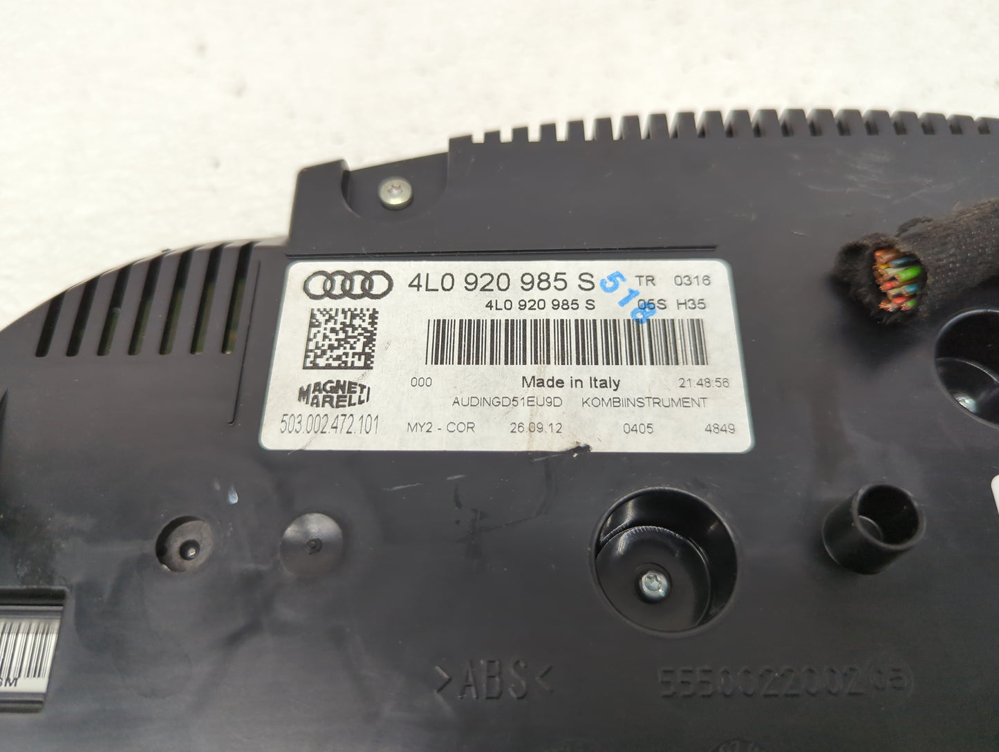 2013-2015 Audi Q7 Instrument Cluster Speedometer Gauges P/N:4L0920985S 503.002.472.101, AUDINGD51EU9D Fits Fits 2013 2014 20